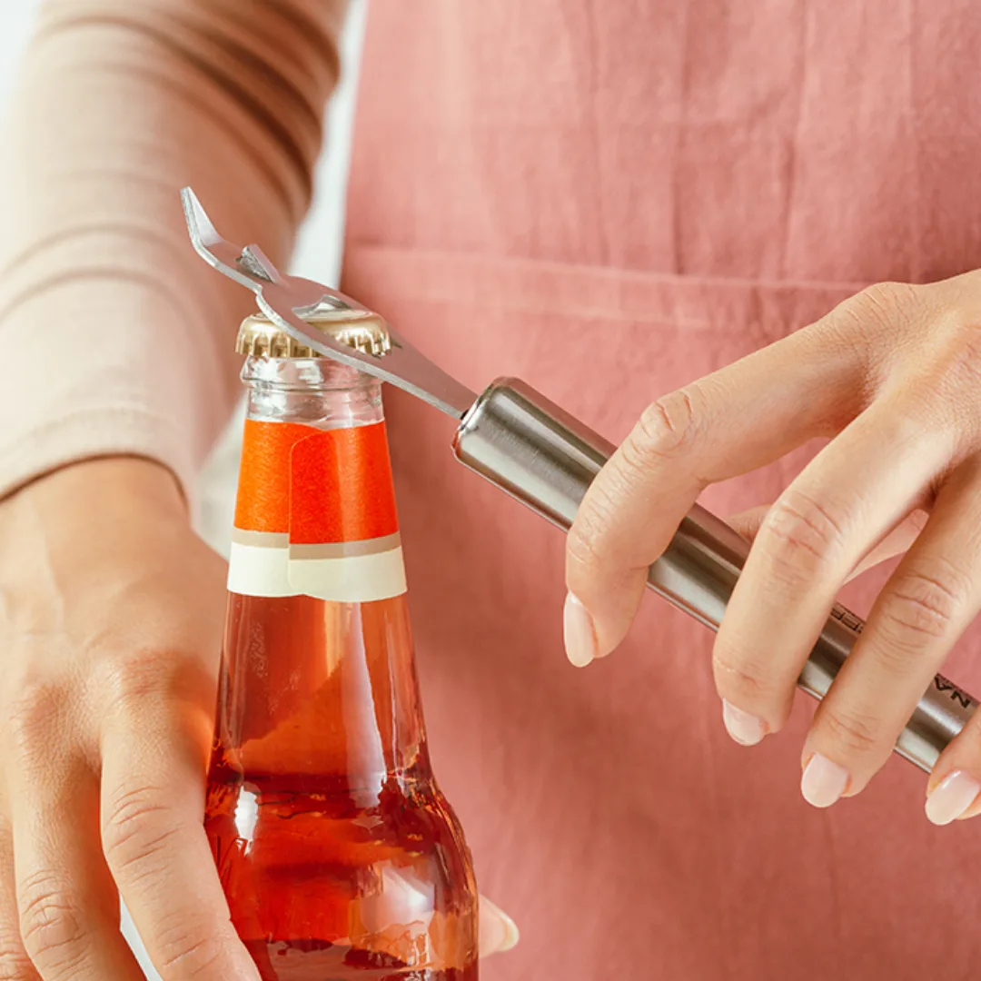 Abre-garrafas em inox, 20,5 cm