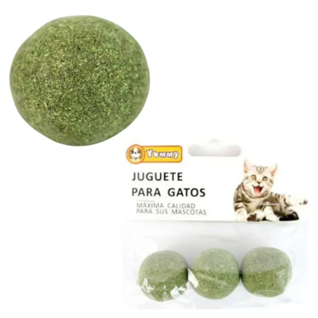 Bolas de catnip (erva-gateira), 3 unidades, 3,2 cm