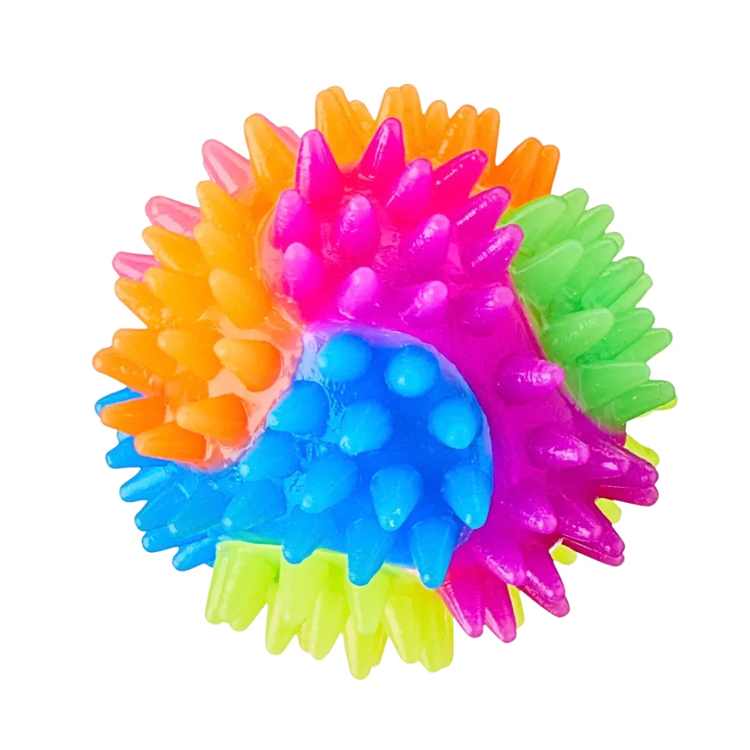 Brinquedo para cão, bola de borracha com LED, 7,5 cm