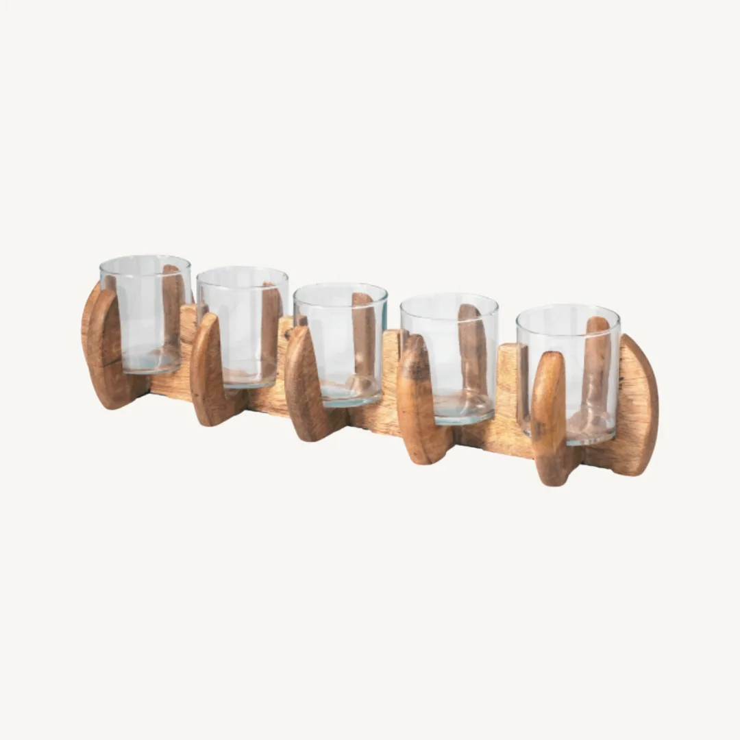 Candelabro natural, 47 x 13 x 11 cm