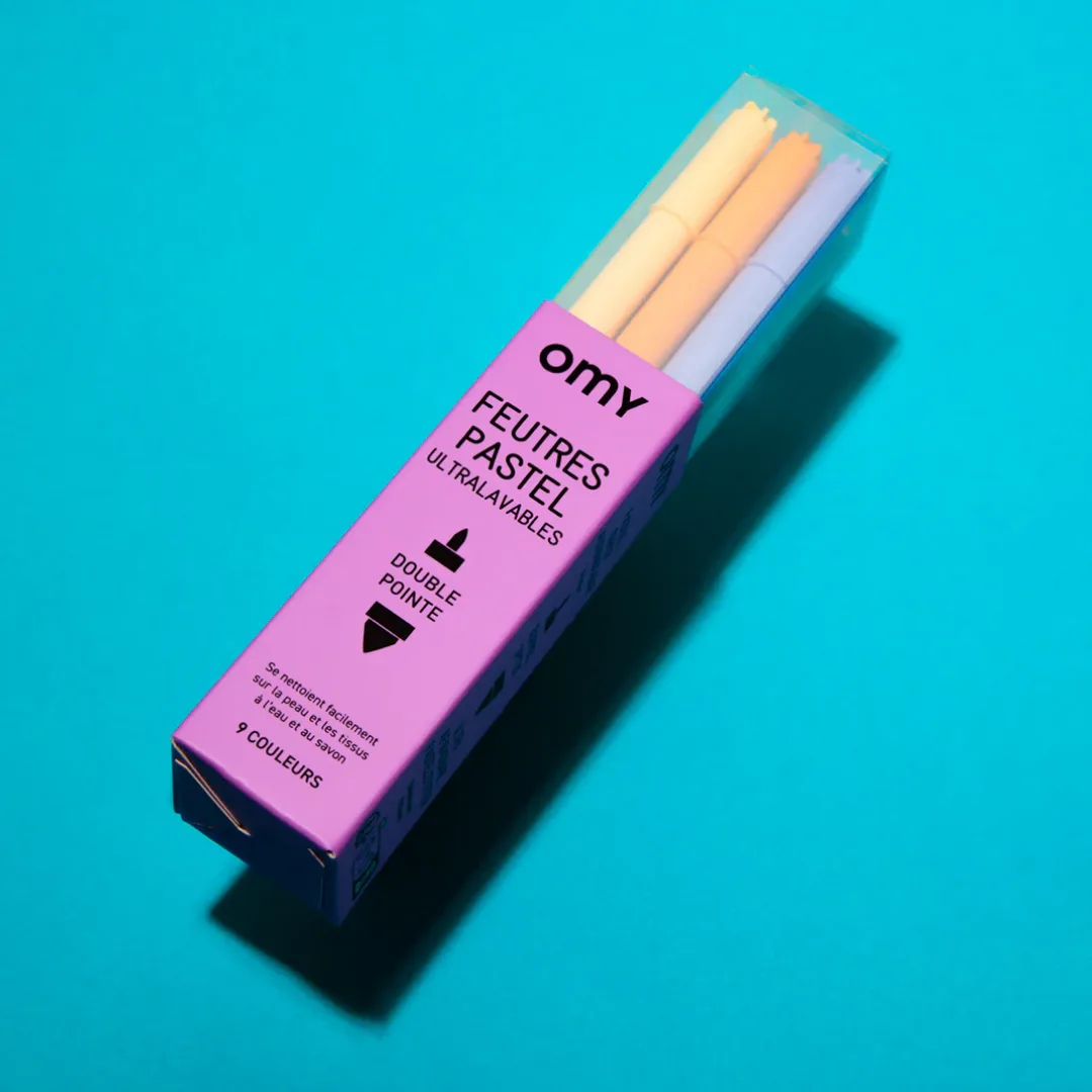 Canetas de feltro pastel OMY, 9 unidades