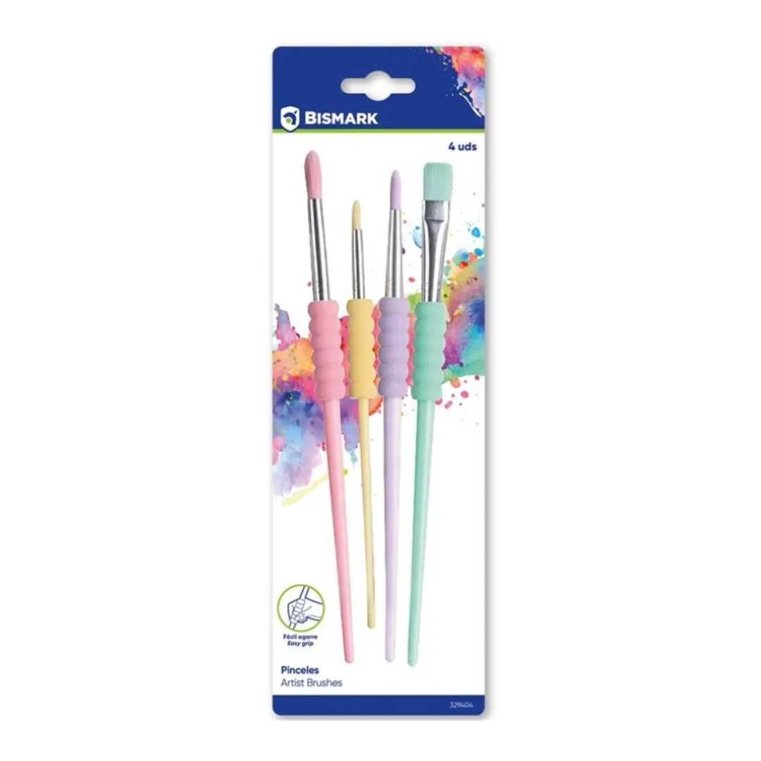 Conjunto de pincéis de fácil aderência Bismark, 4 peças