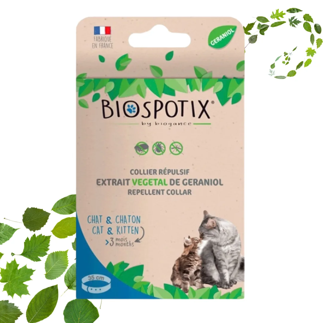 Coleira Biospotix para gatos, 35 cm