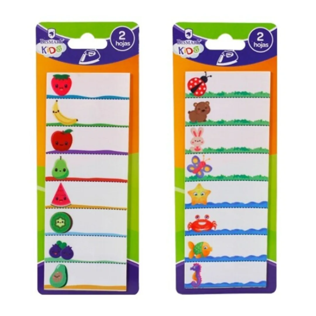 Etiquetas termoaderentes para roupa, 16 unidades