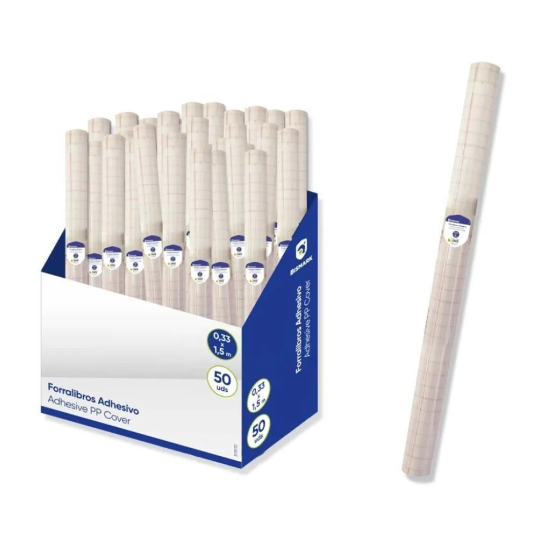 Forra-livros autocolante, 0,33 x 1,5 m