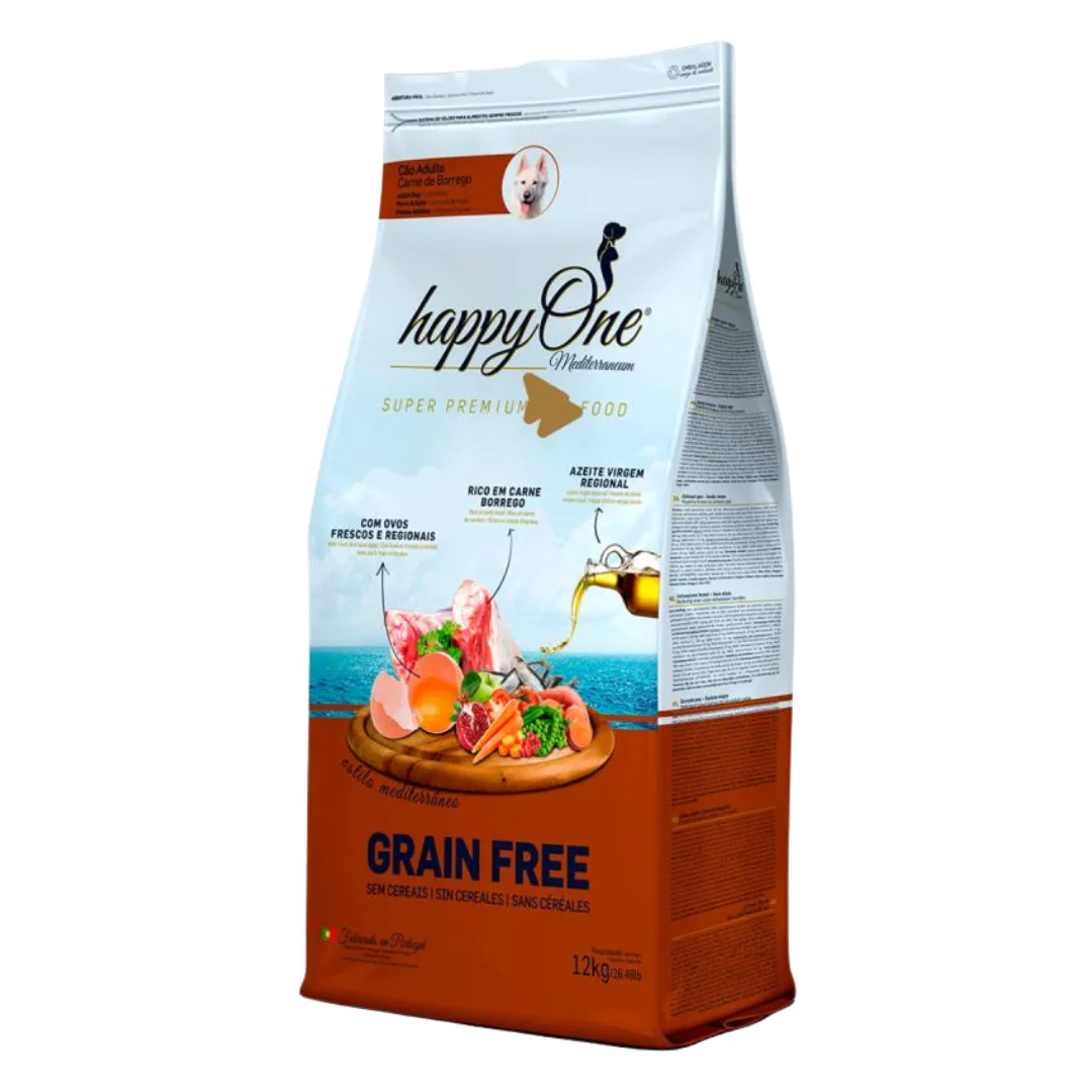 Ração HappyOne Mediterraneum, borrego, 12 kg