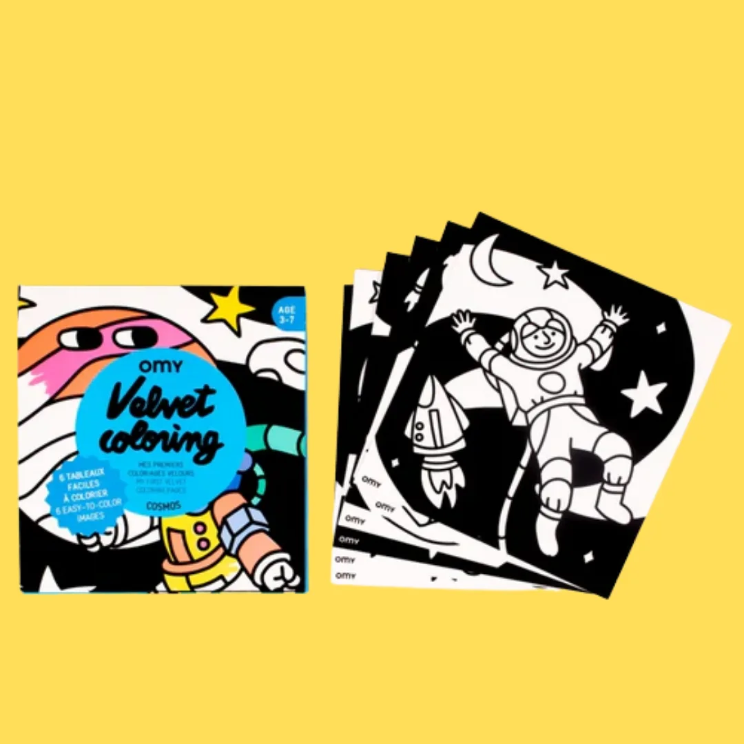 Livro para colorir em veludo, Cosmos