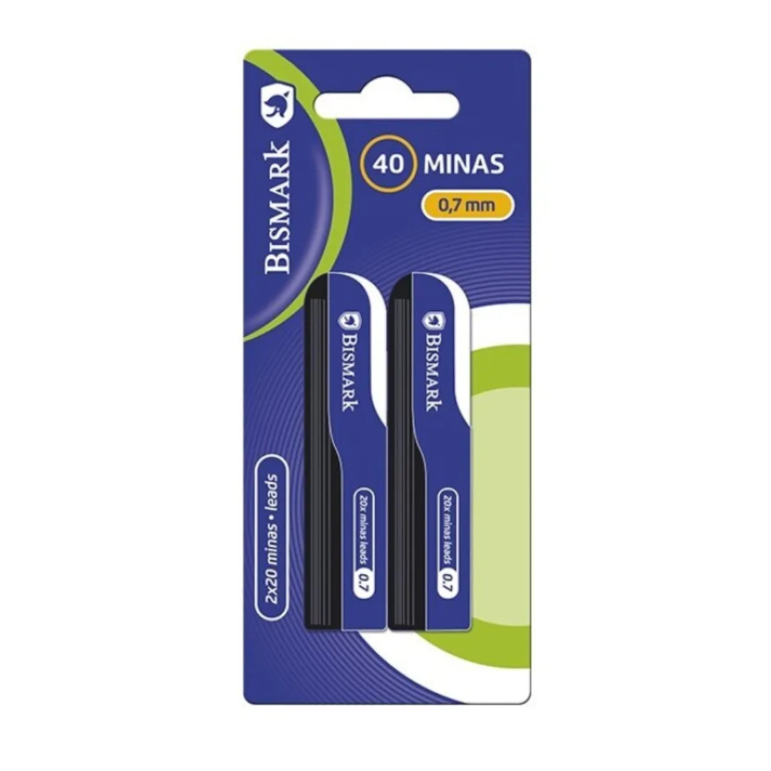 Minas Bismark, 0,7 mm, 2 x 20 unidades