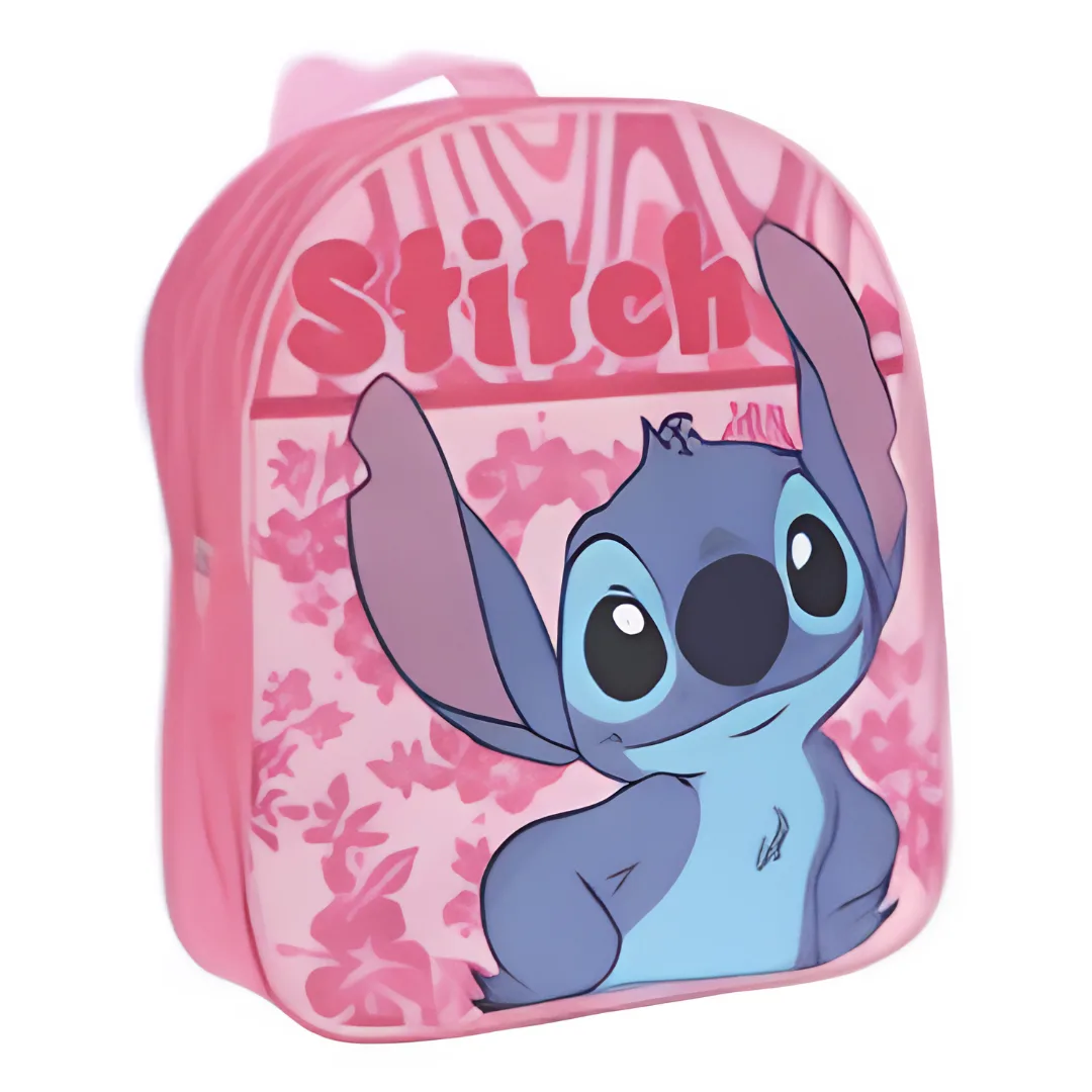 Mochila Lilo & Stitch rosa, 1 fecho
