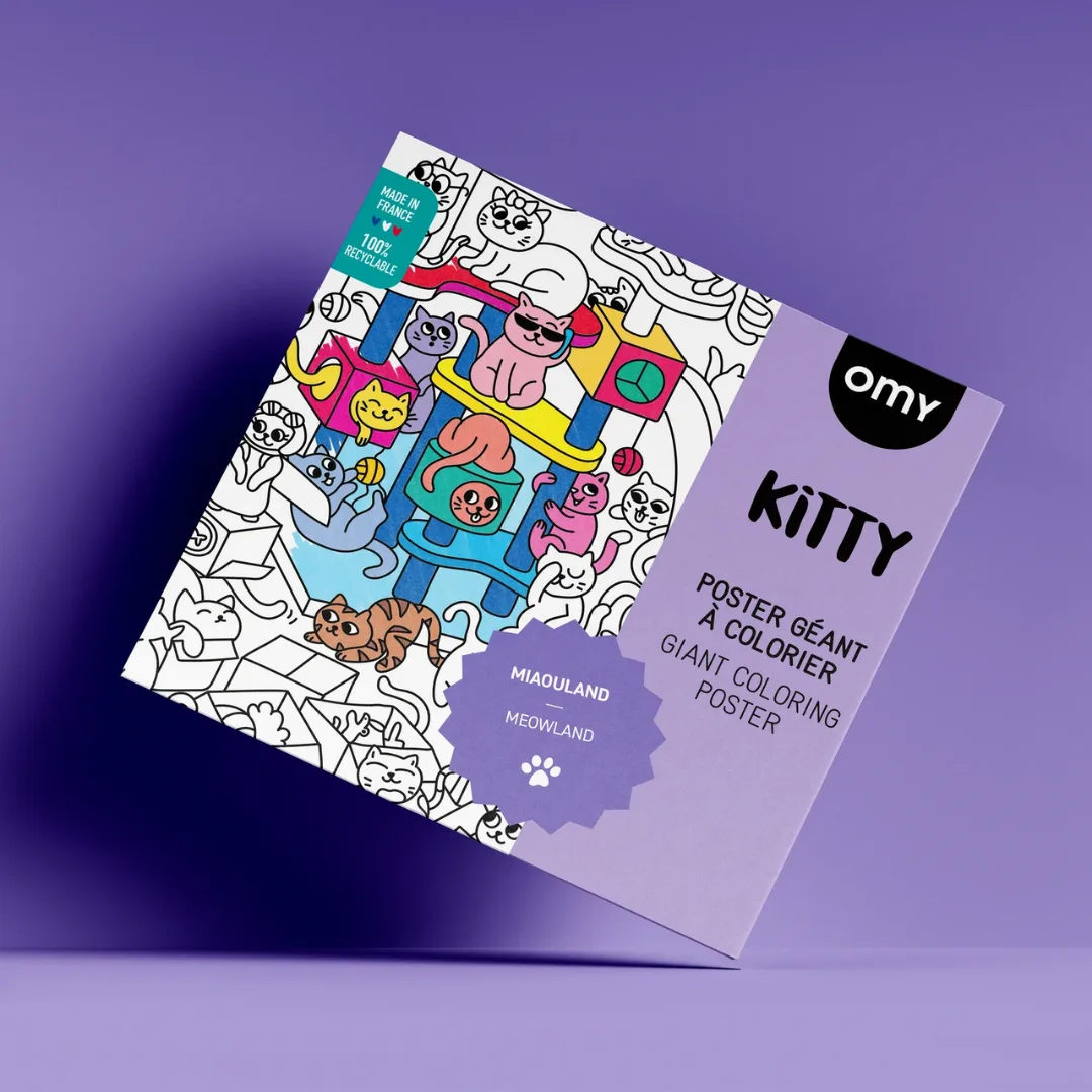 Póster gigante para colorir OMY, Kitty