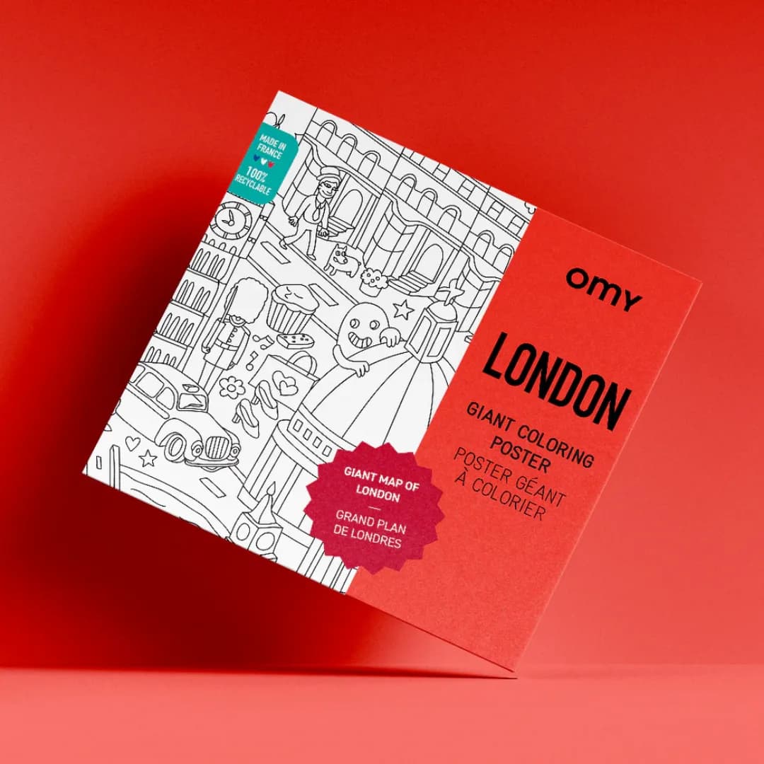 Póster gigante para colorir OMY, Londres