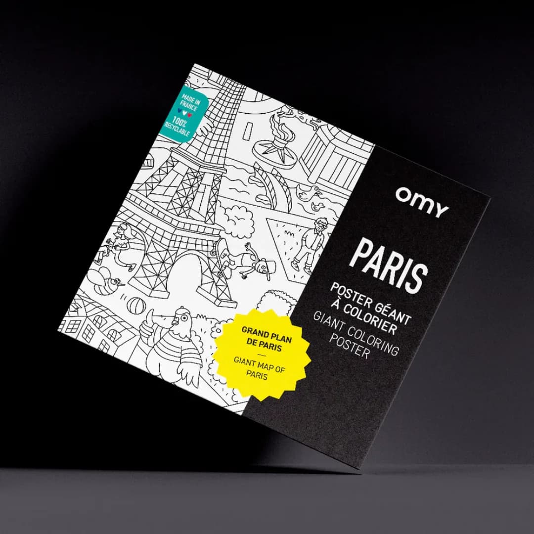 Póster gigante para colorir OMY, Paris