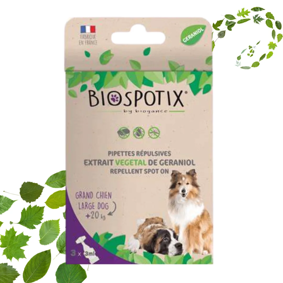 Pipetas repelentes naturais Biospotix para cão XL, 3 x 3 ml