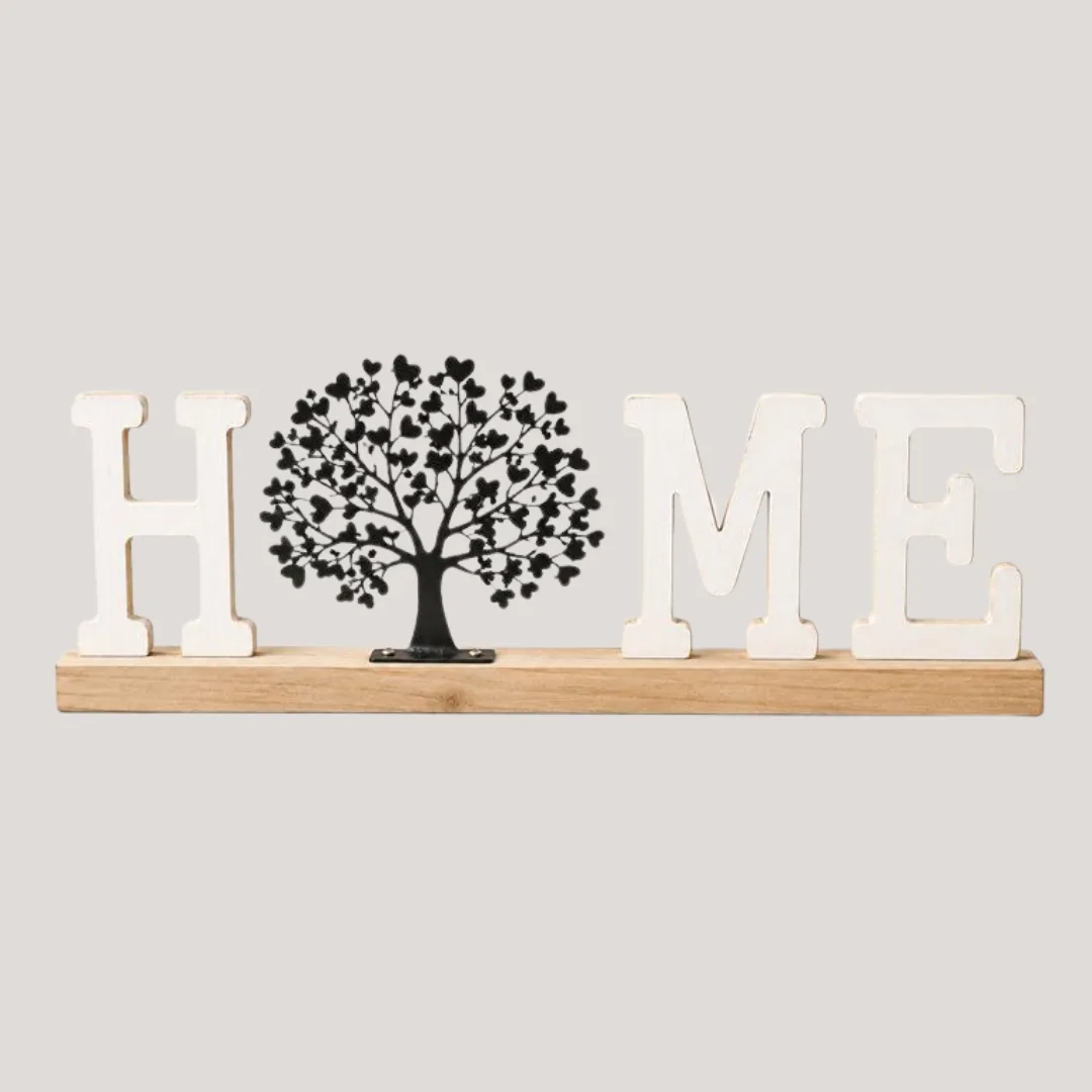 Placa em MDF, Home árvore, 31,8 x 4,5 x 12 cm