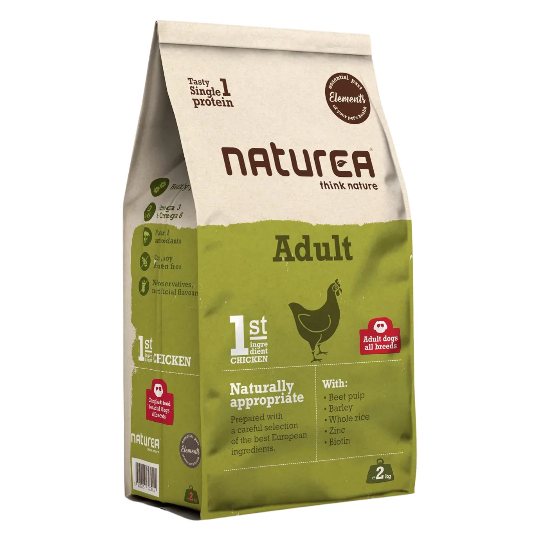 Ração Naturea cão adulto, frango, 2 kg