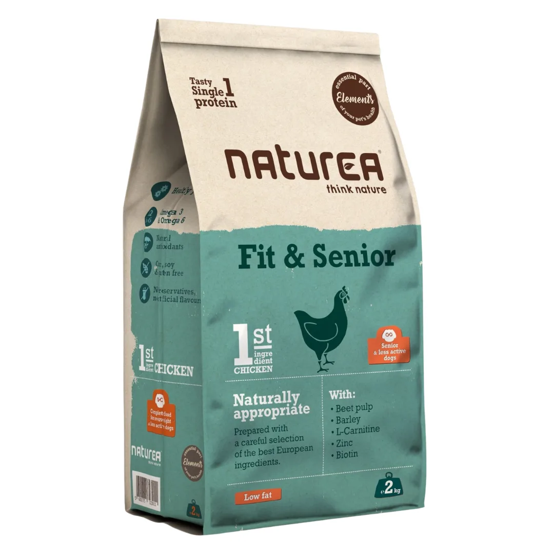 Ração Naturea cão Fit & Sénior, frango, 2 kg