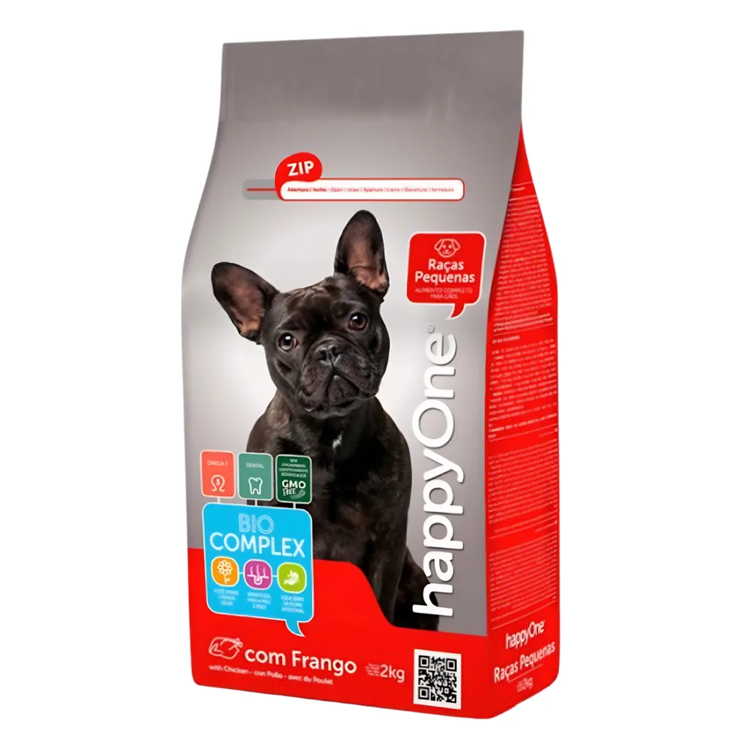 Ração HappyOne para cães de raças pequenas, 2 kg