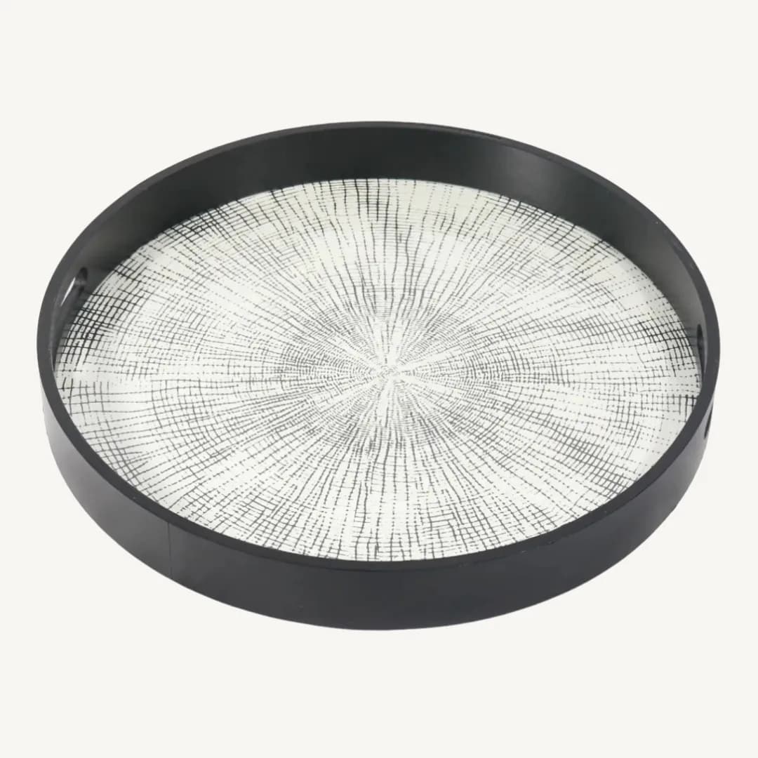 Tabuleiro preto, pequeno, 35 cm