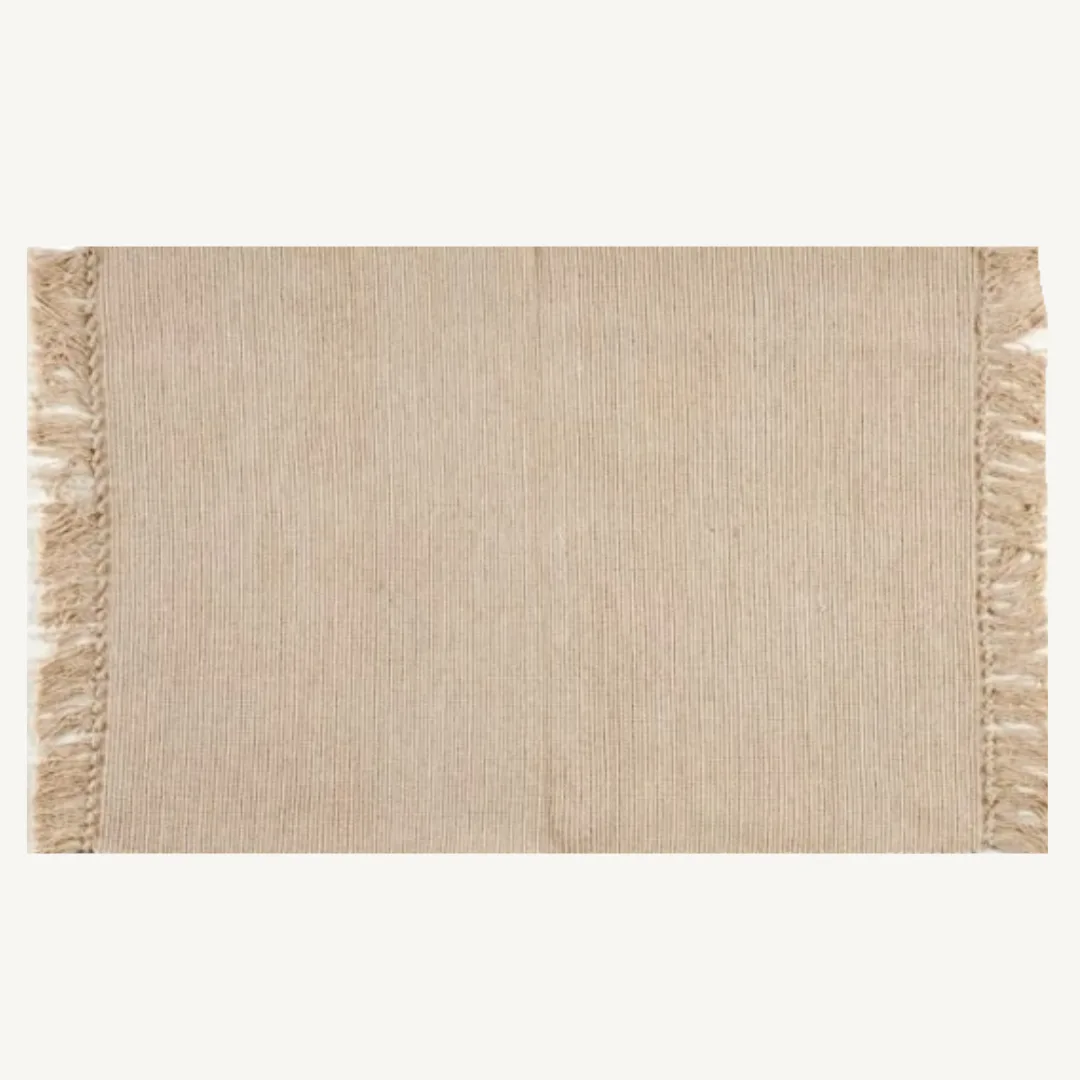 Tapete de algodão natural, 120 x 180 cm