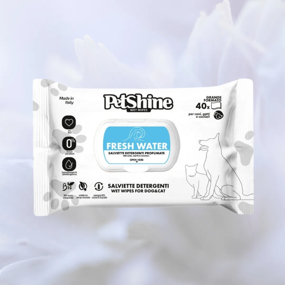 Toalhetes Petshine Água Fresca, 40 unidades
