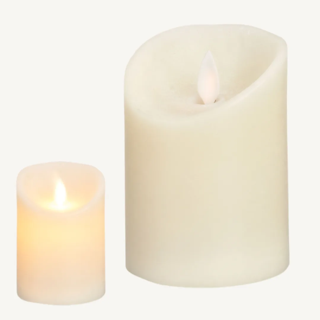 Vela LED creme, 10 cm