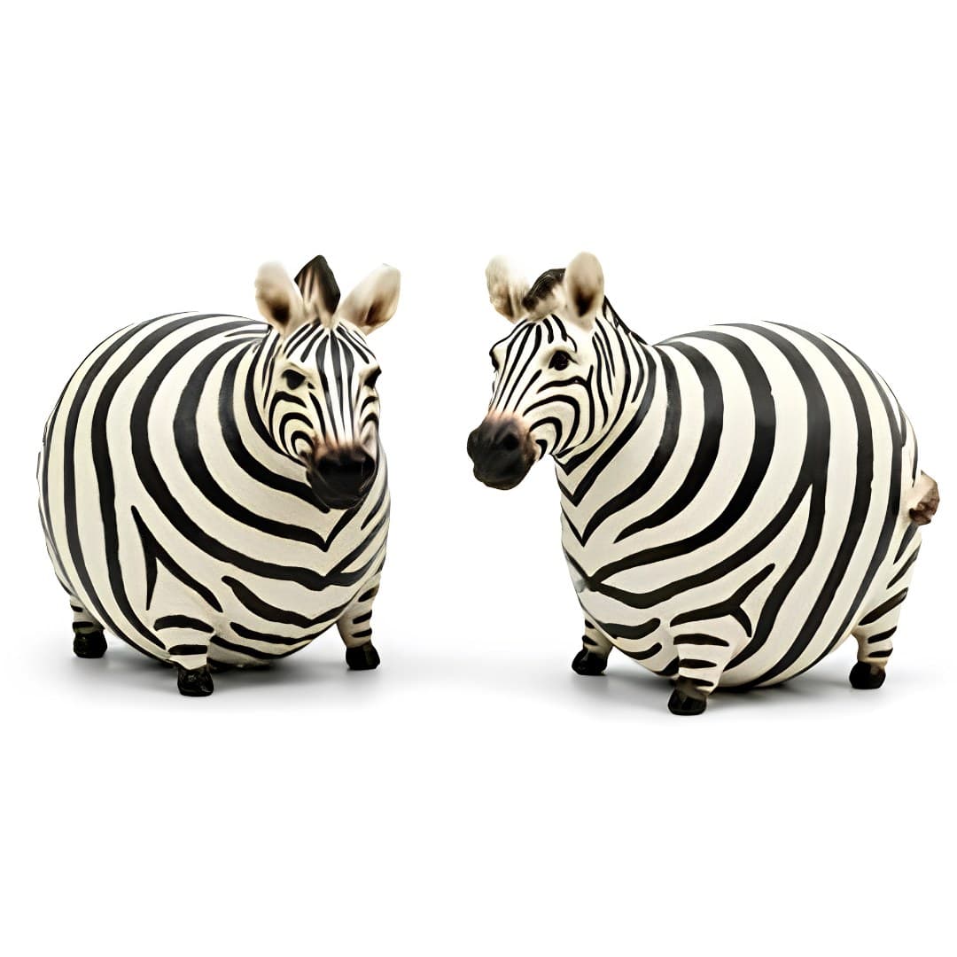 Figura de zebra em resina, 9 x 6 x 7 cm