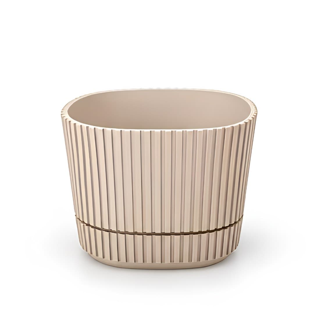 Vaso em forma de pera, bege, 13,3 x 13,3 x 12 cm