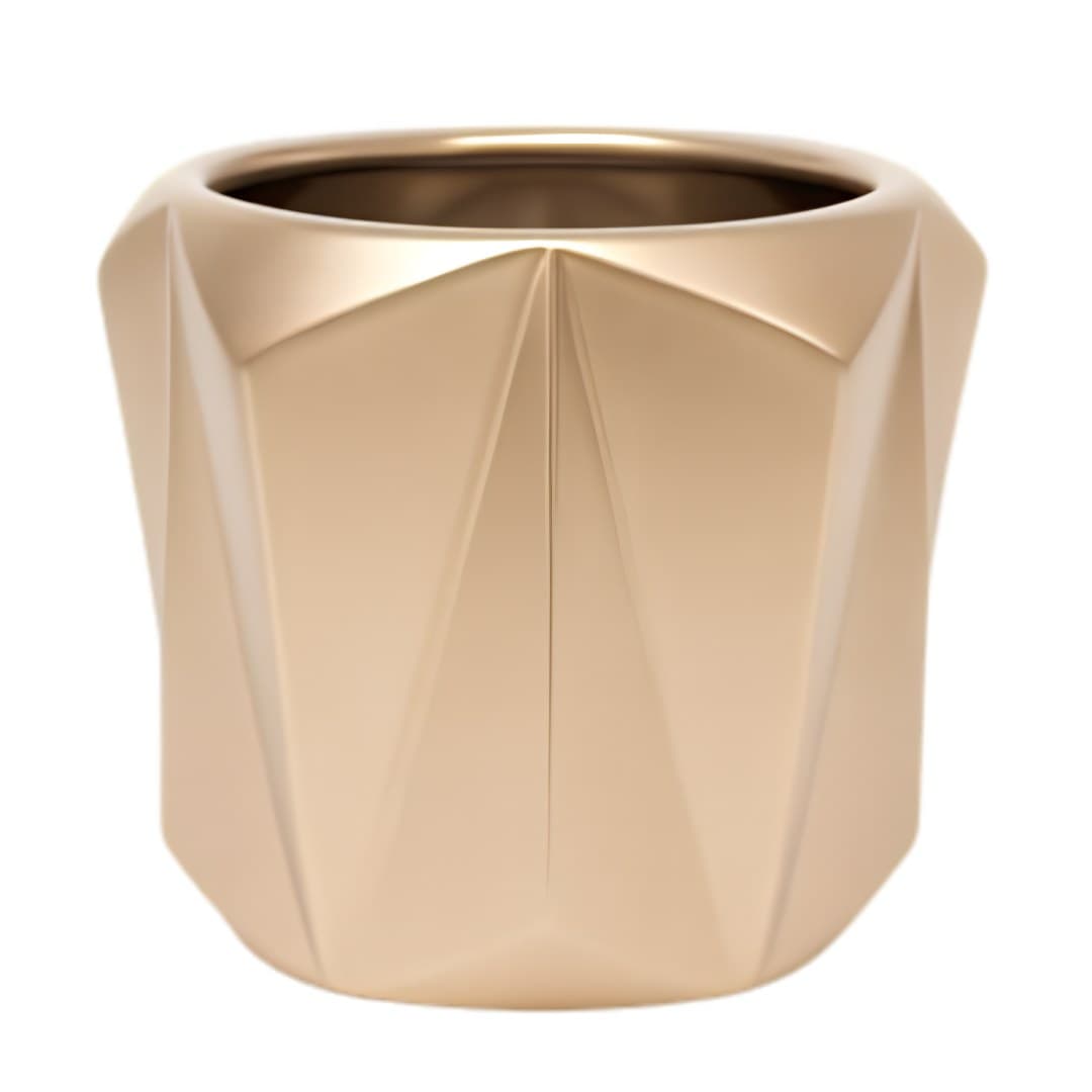 Vaso decorativo dourado, 16 x 16 x 15 cm