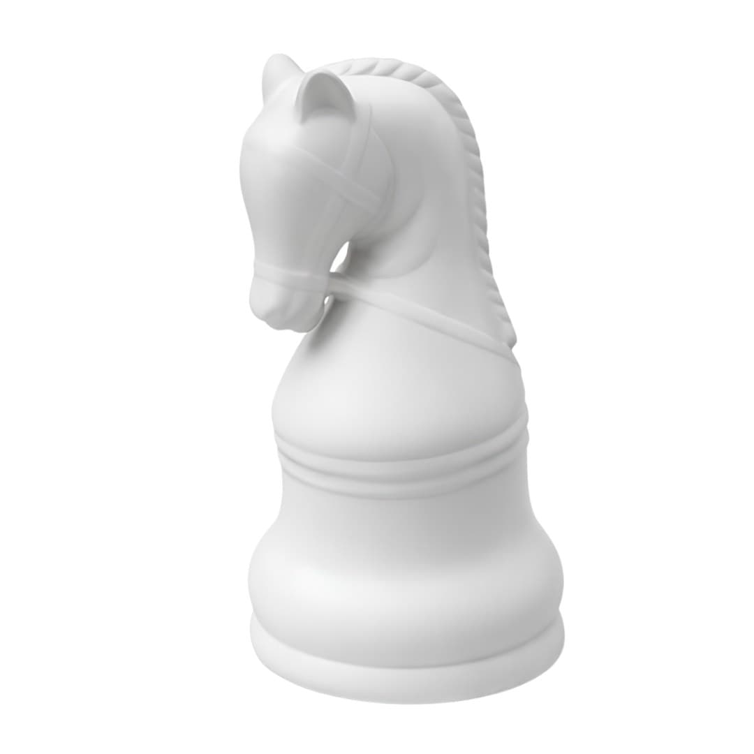 Peça de xadrez em cerâmica, cavalo, 17 cm