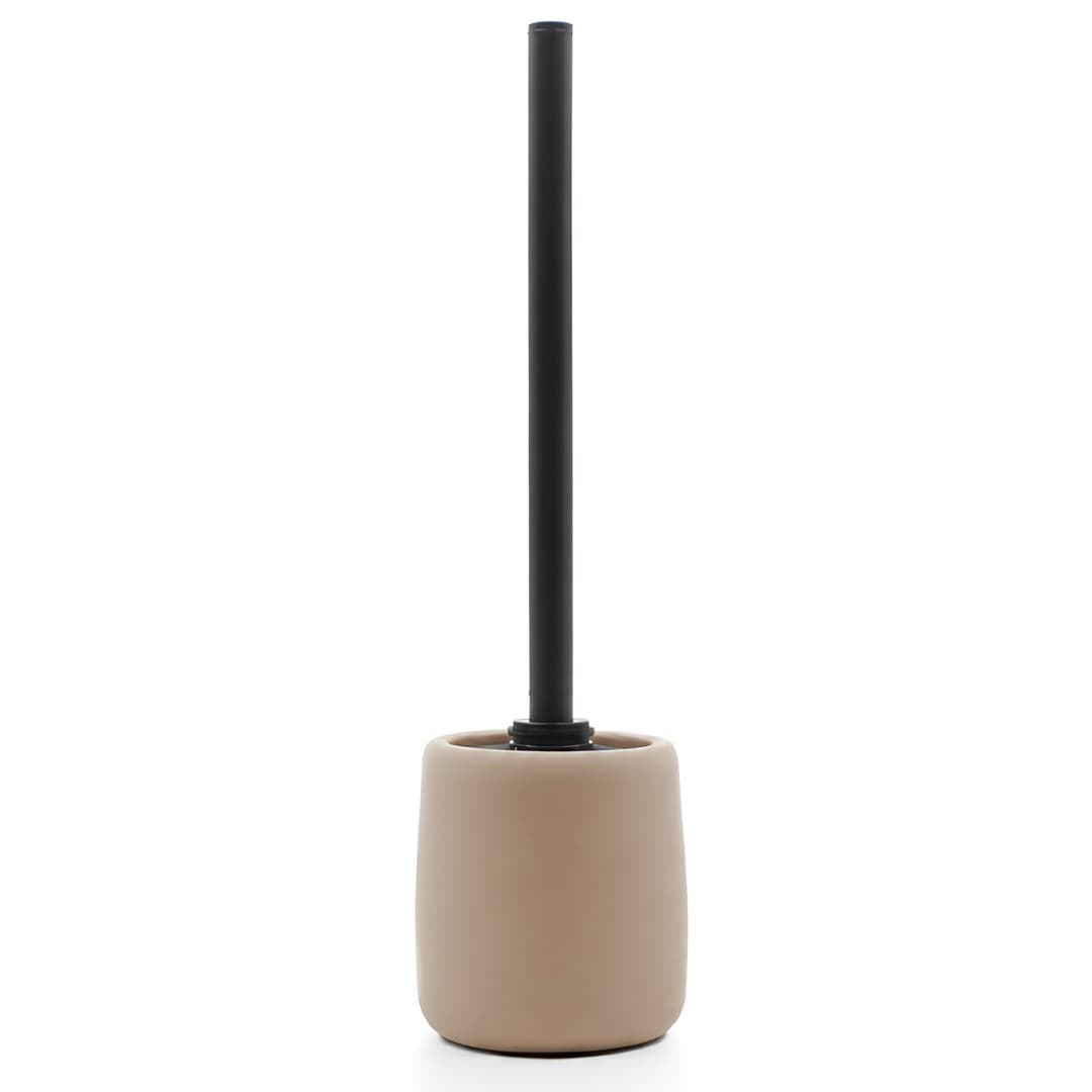 Vaso de cerâmica Piacaba, liso, soft touch, taupe, Ø 10,5 x 38,5 cm