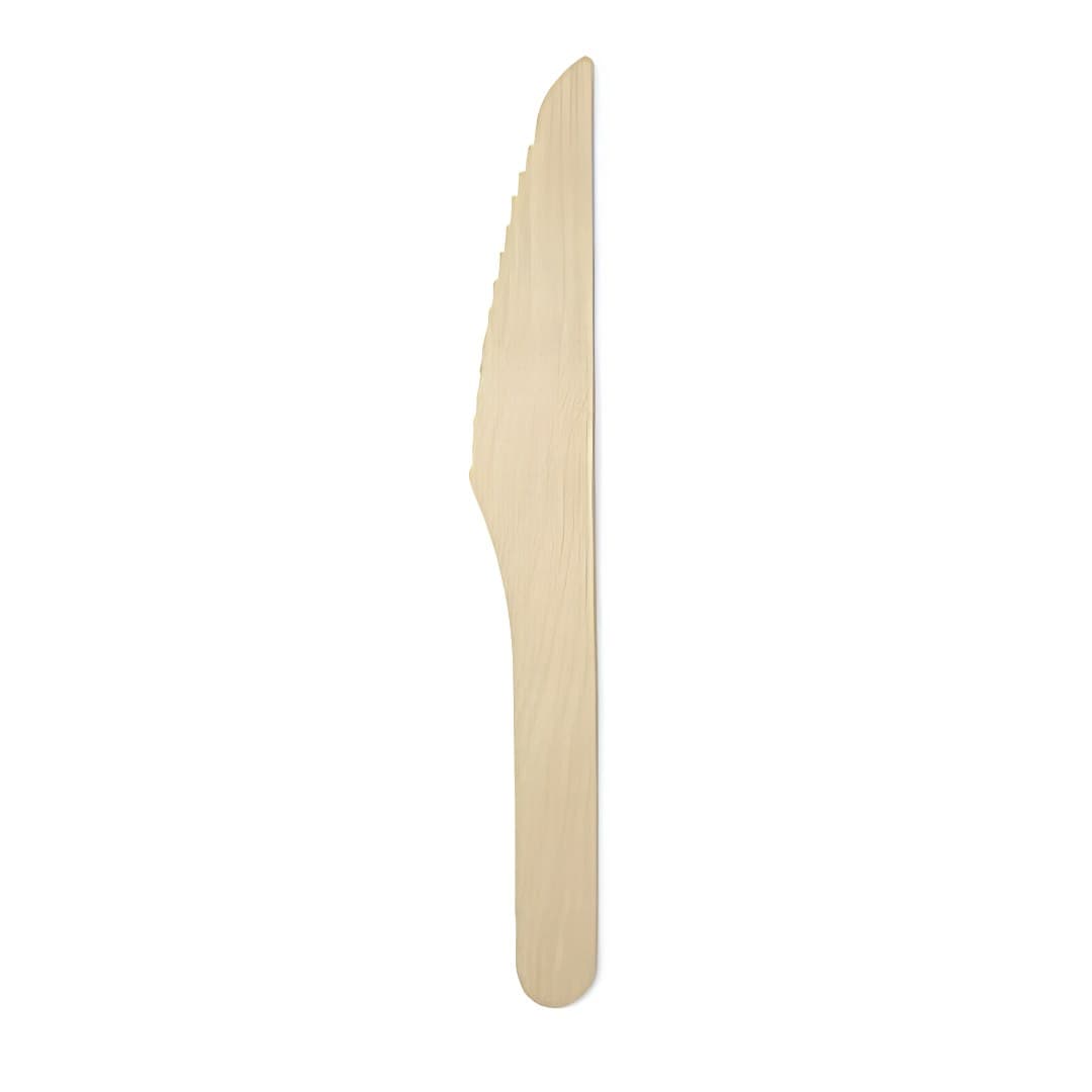 Faca em madeira, 16 cm, 25 unidades