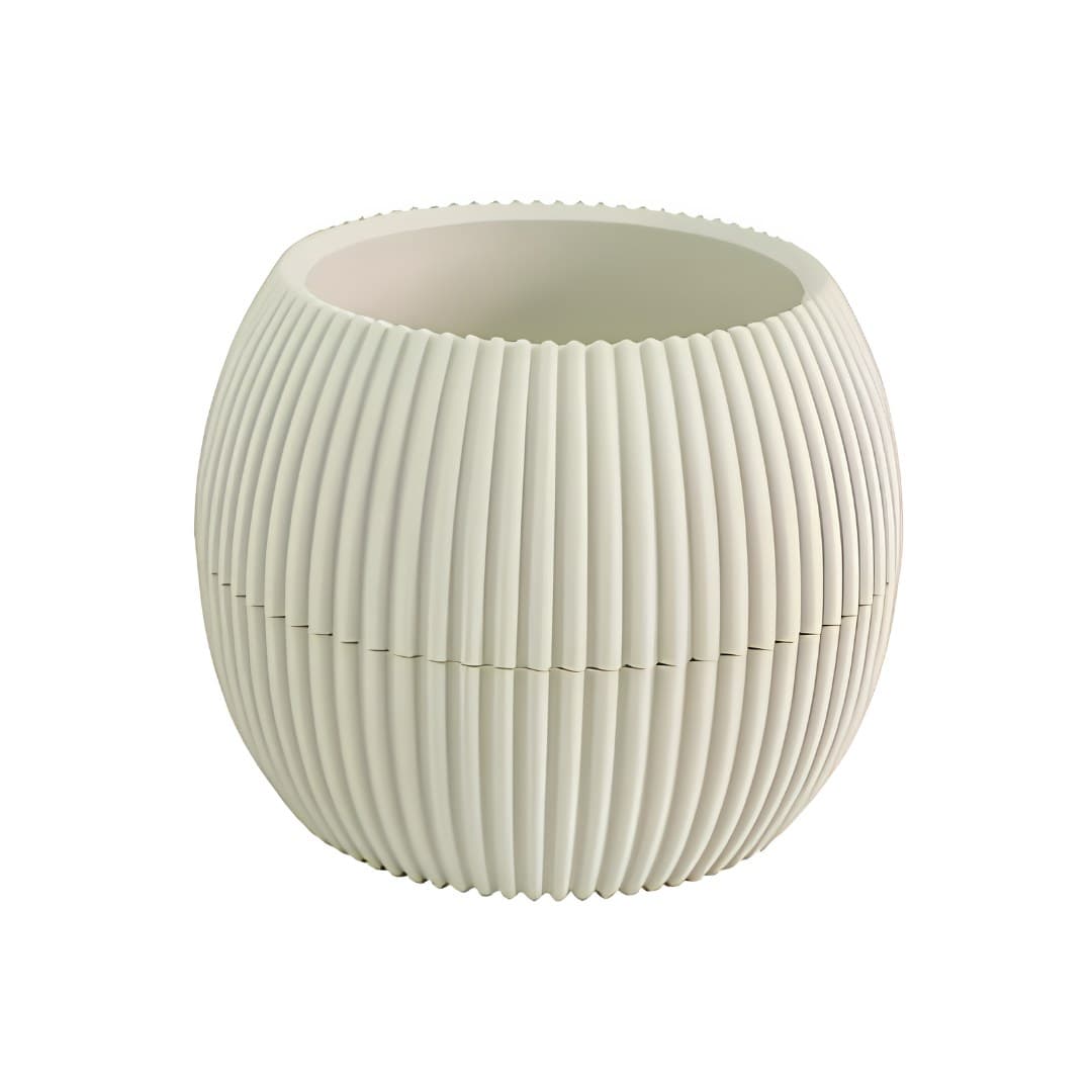 Vaso coral, bege, ø12 x 9 cm
