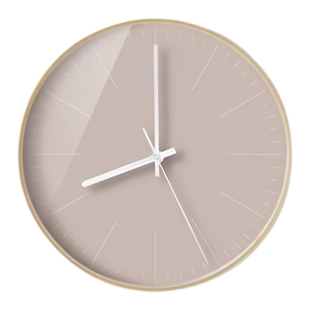 Relógio de parede, dourado e creme, 30,5 cm