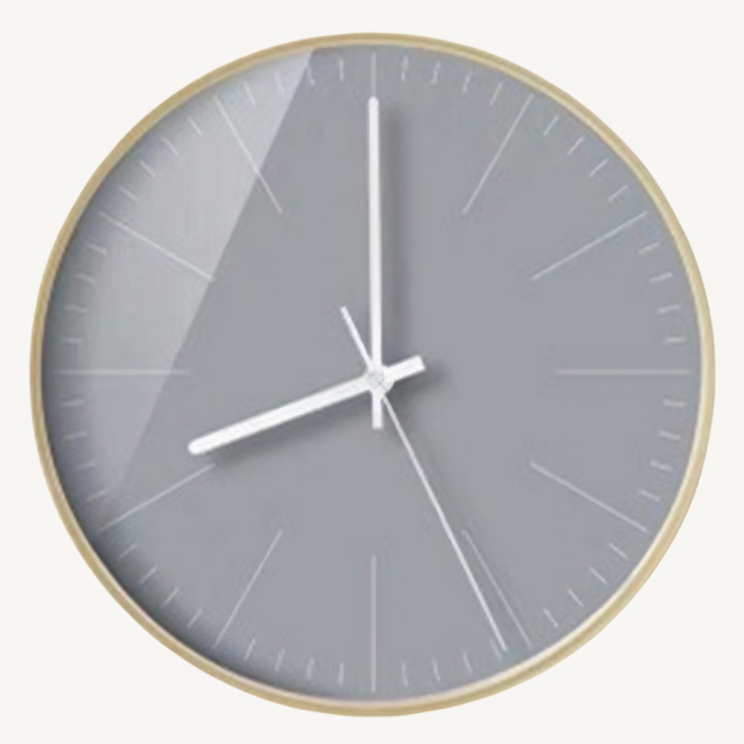 30.5 cm Gold and Grey Wall Clock AB