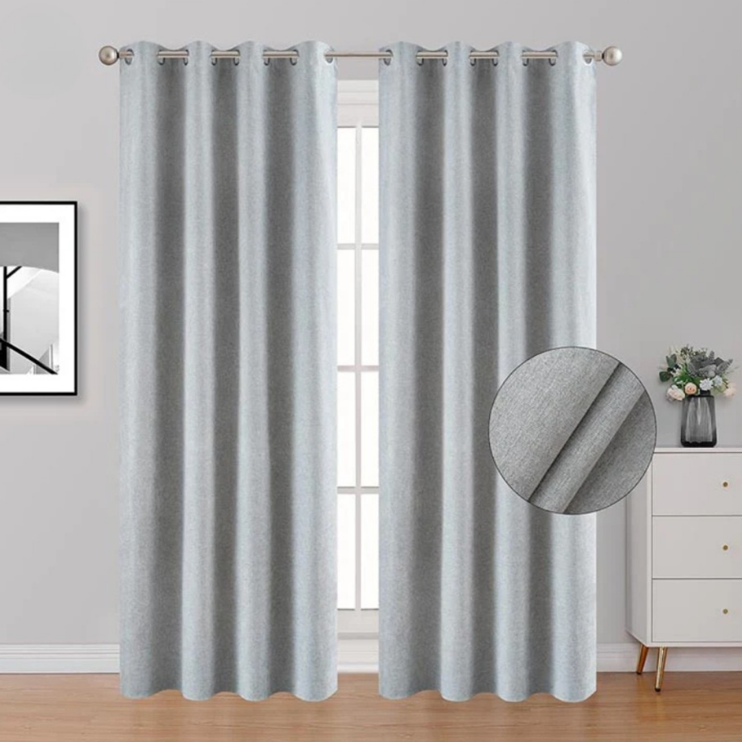 CORTINA COM ILHOS 140 x 260 CM POLIÉSTER LISO SOLINE GRENADE U10