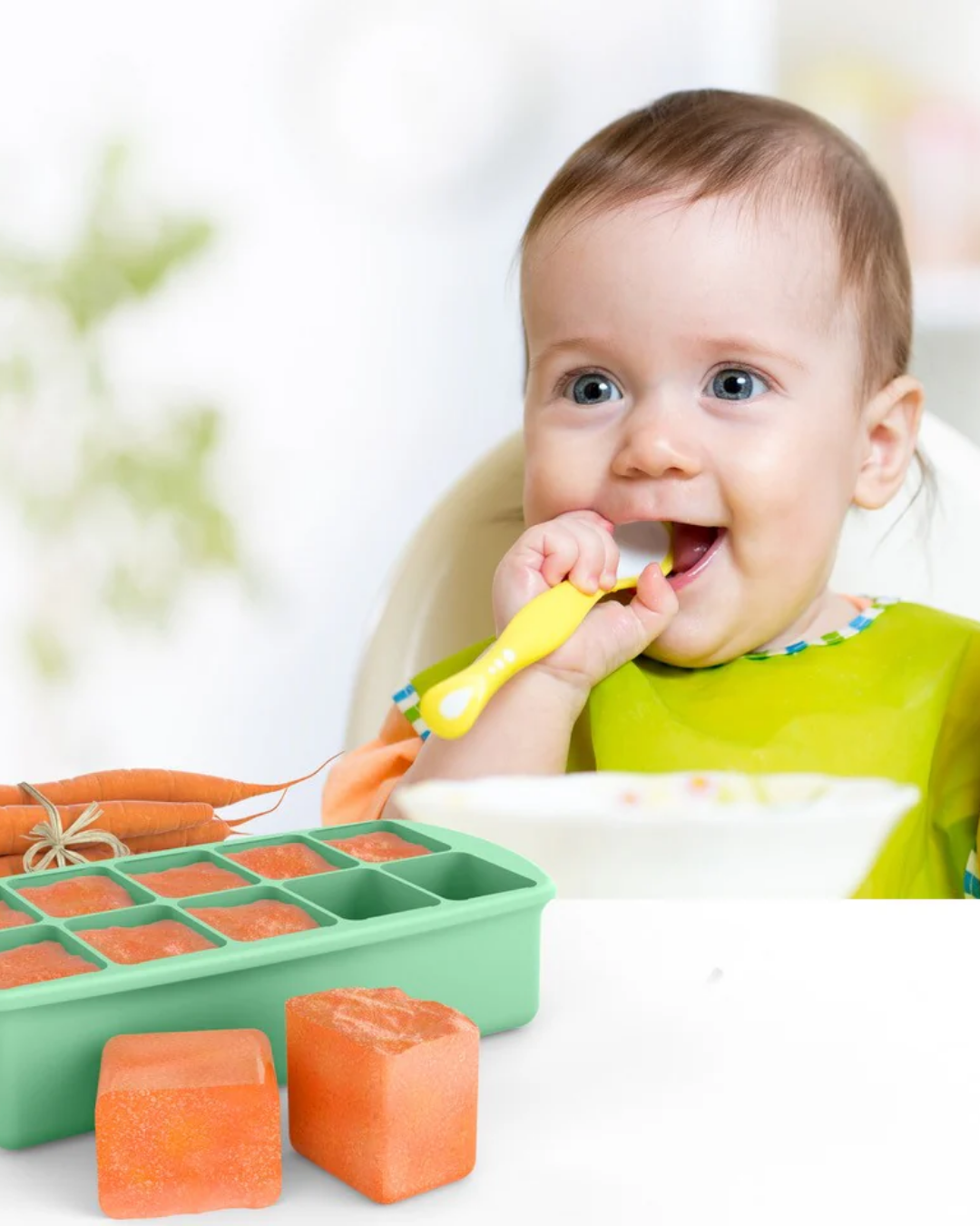 Bandeja Silicone p/Congelar Comida Bebé MLII