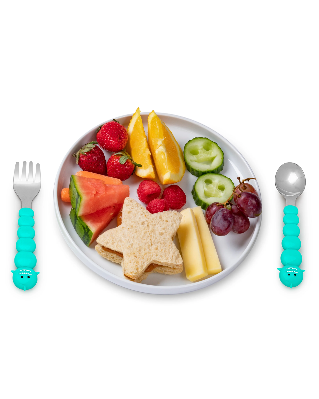 Cj Spoon and Fork Set – Bear and Shark, 4-piece set MLII