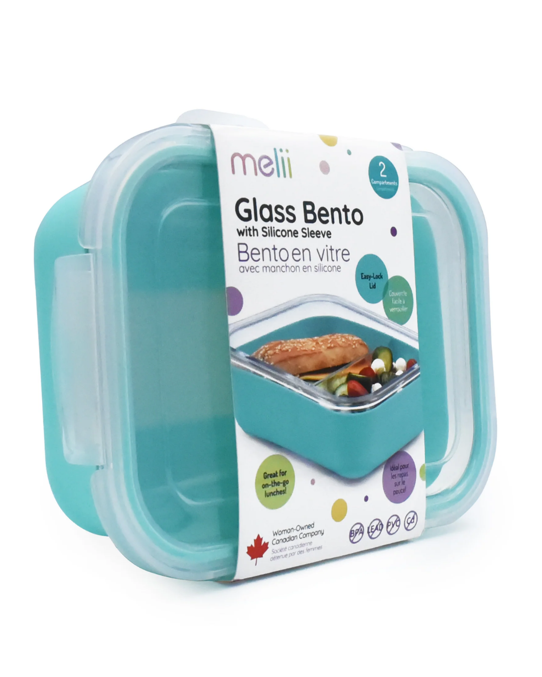 Glass container with silicone lining, 740ml MLII