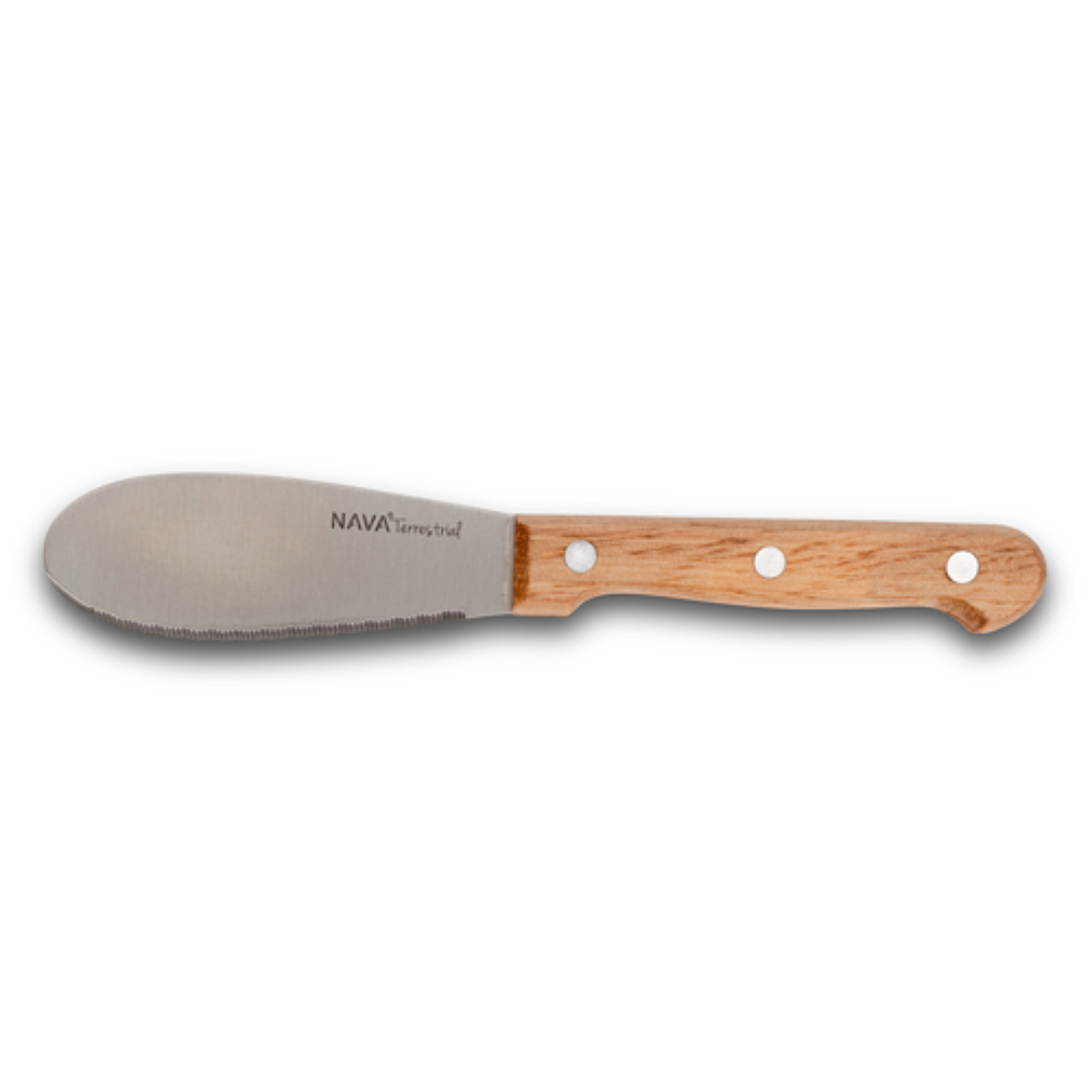Faca Barrar Aço Inox. c/Cabo Mad. 19cm Terr. NV