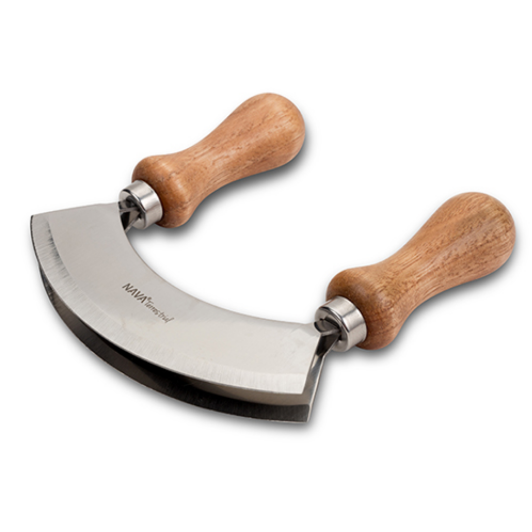 Fatiad. Lâm. Dupla Inox c/Cabo Mad. 13,5cm Terr. NV
