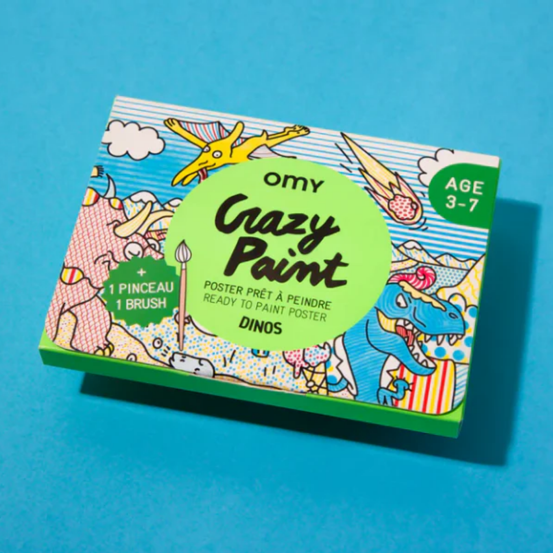 Cj Poster + Crazy Paint Dino Brush Set by OMY