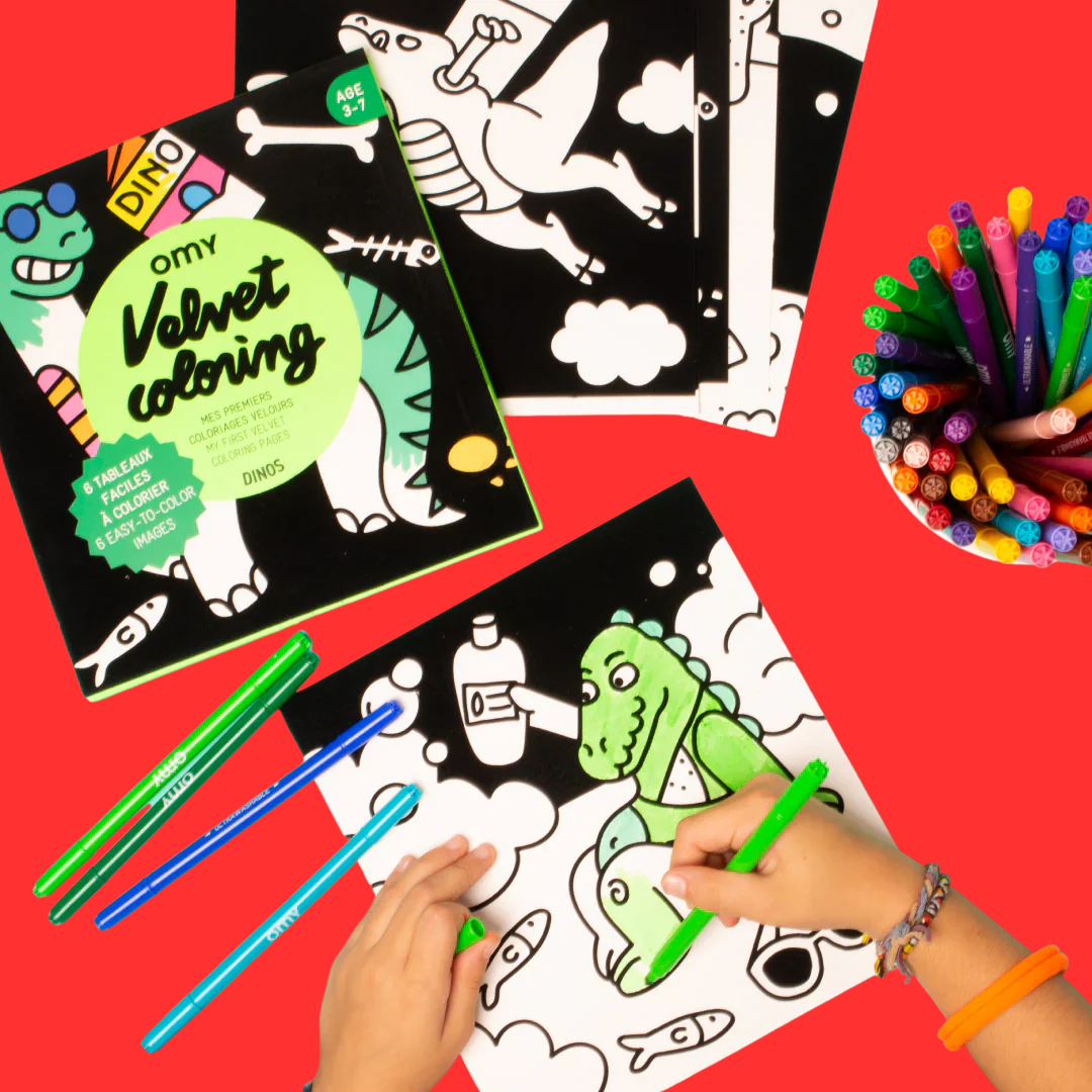 Colouring with OMY Dino Velvet