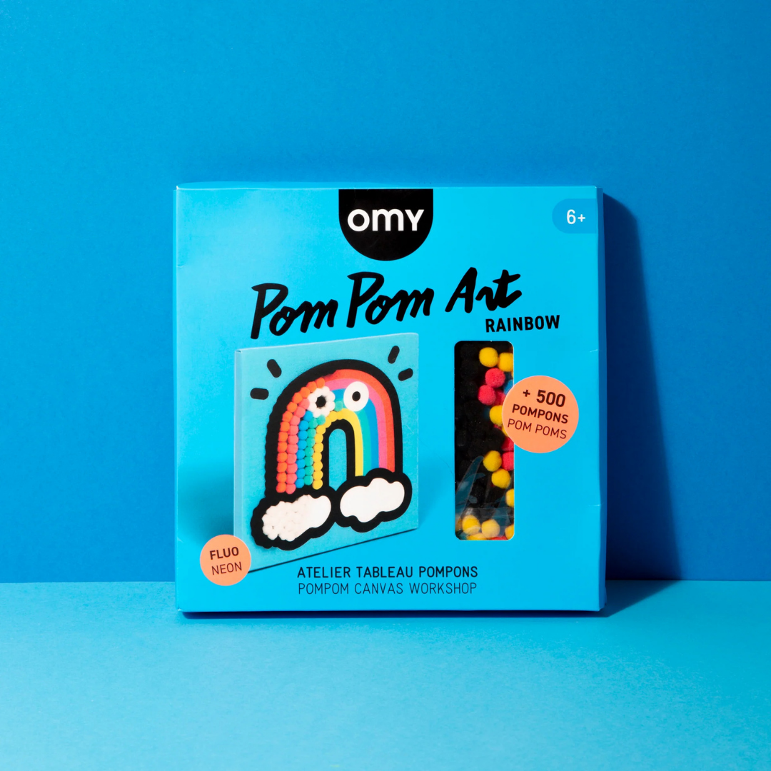 Arte c/Pompons Arco-íris OMY