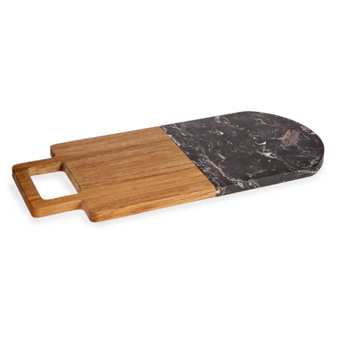 Black Wood and Marble Chopping Board C P AR