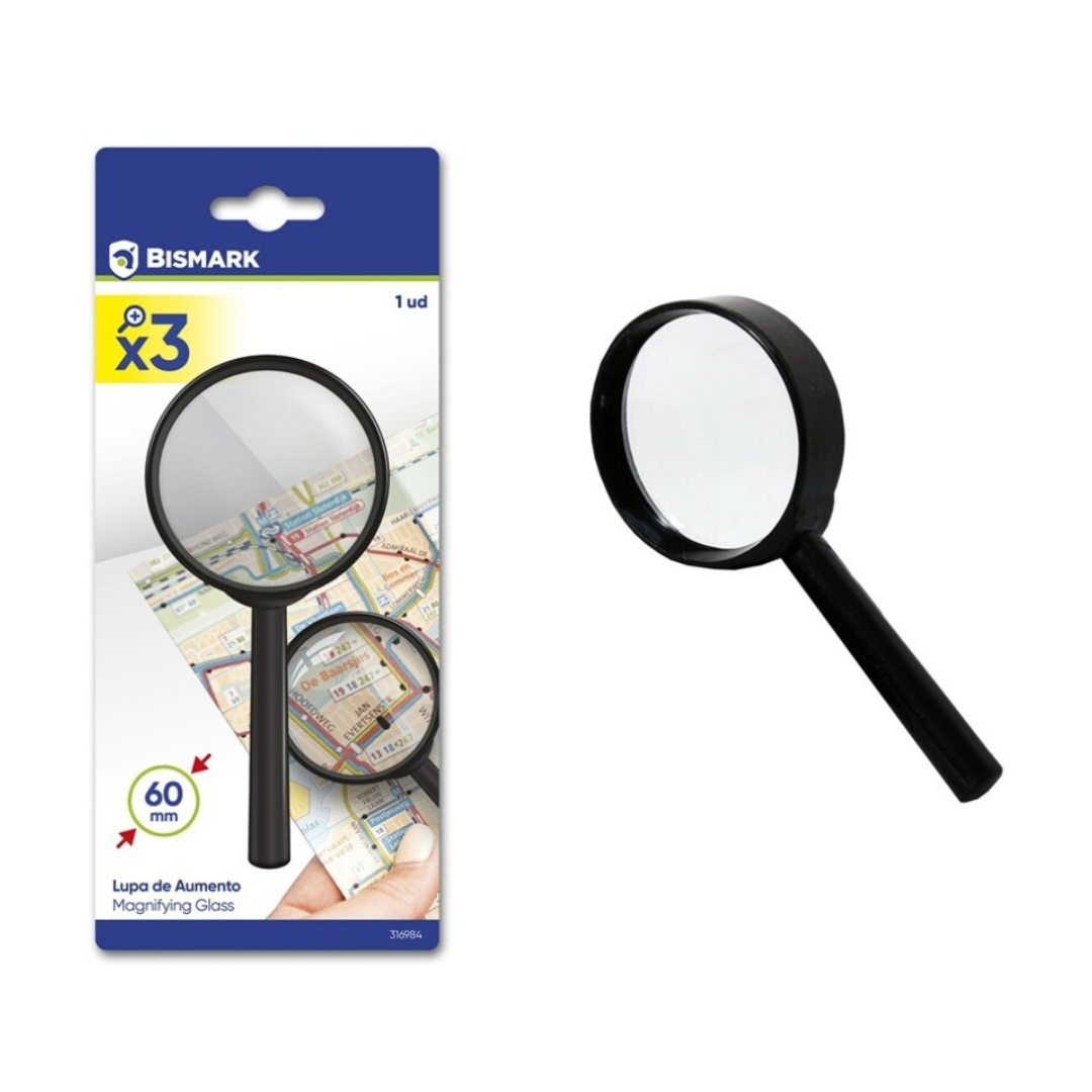 Bismark PSS Double-Magnification Magnifying Glass, 60mm diameter