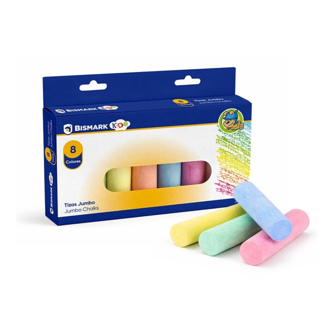 Jumbo coloured crayons, 8-pack. Bismark Kids PSS
