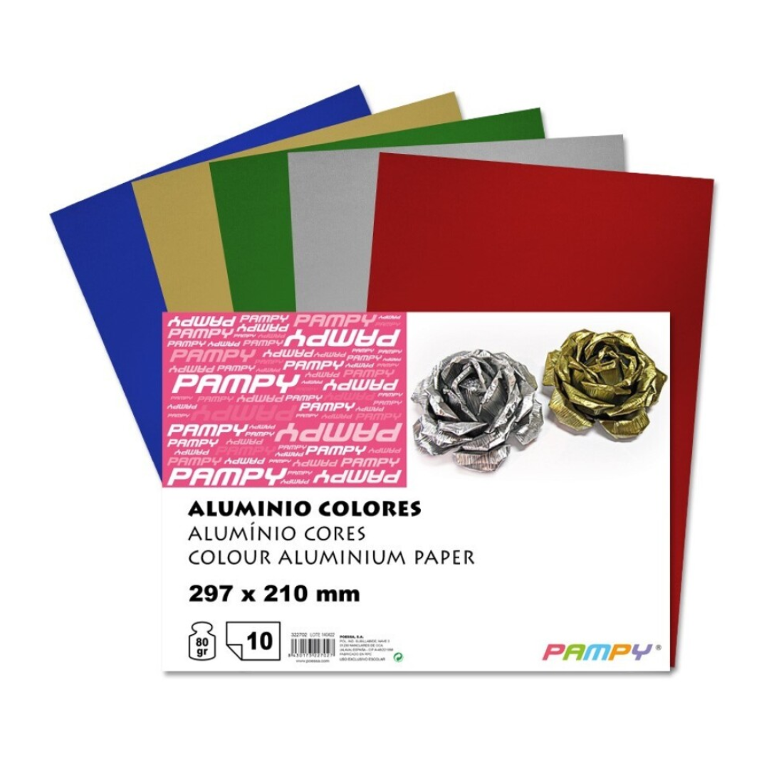 Coloured aluminium paper pad, 10F, A4, PSS