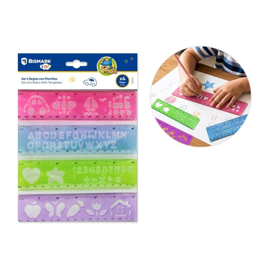 Cj 4 Rulers with Designs and Letters PSS