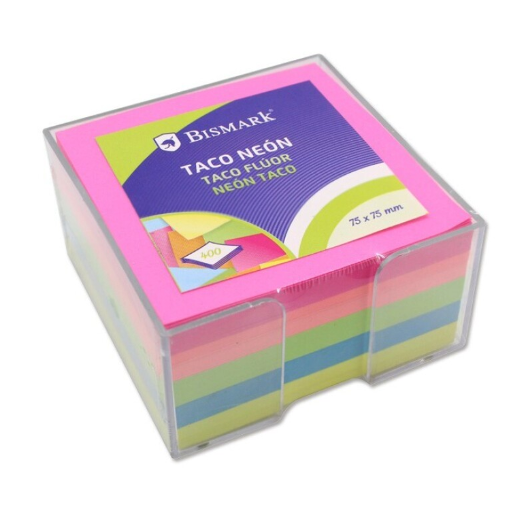 Notepad with 400F neon paper, 7.5 x 7.5 cm, PSS
