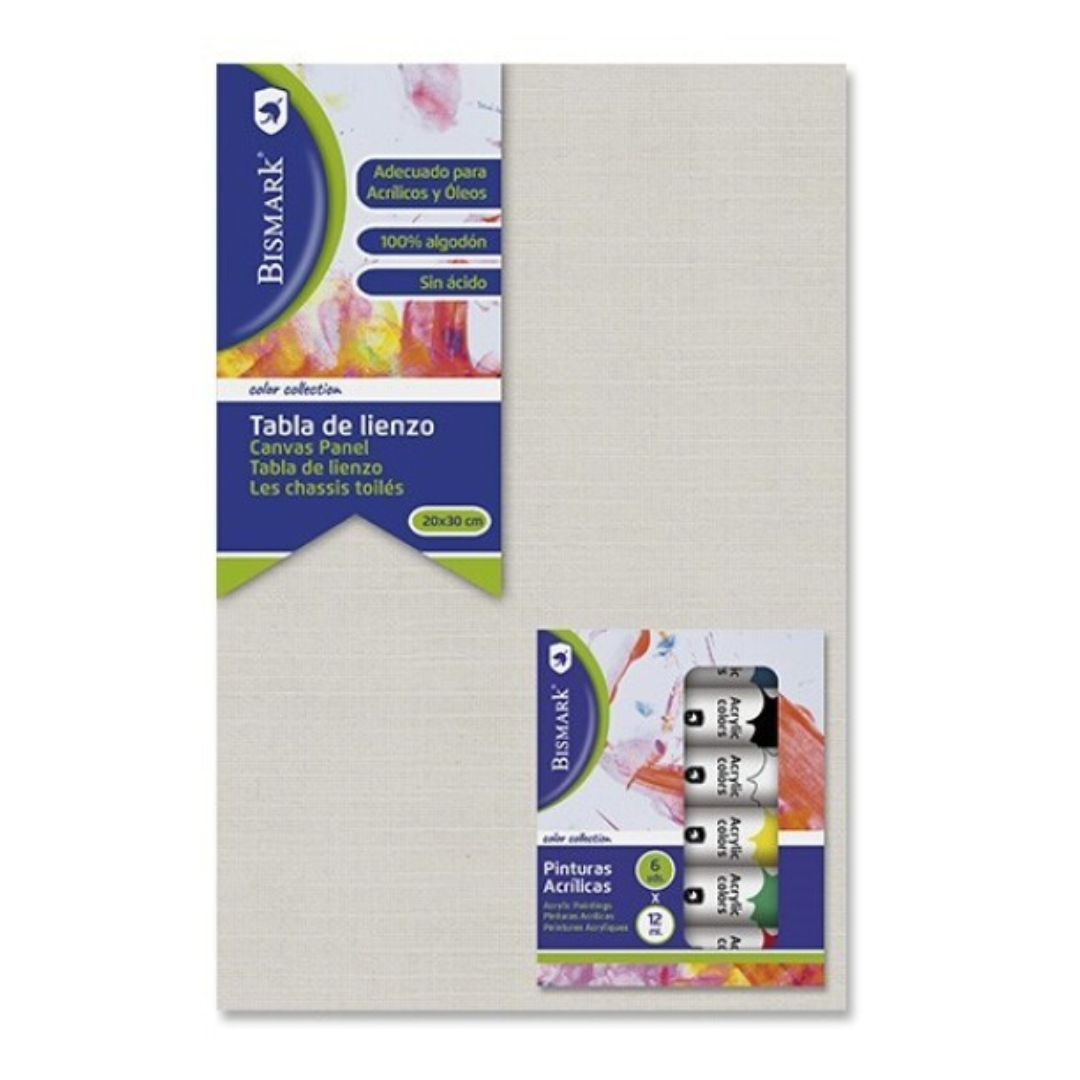 Cj Tela Pintura, pack of 6 x 12ml acrylic paints, PSS